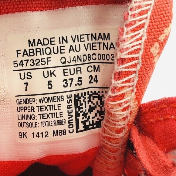 Converse Red Bandana Print Sneakers - Picture 10 of 11